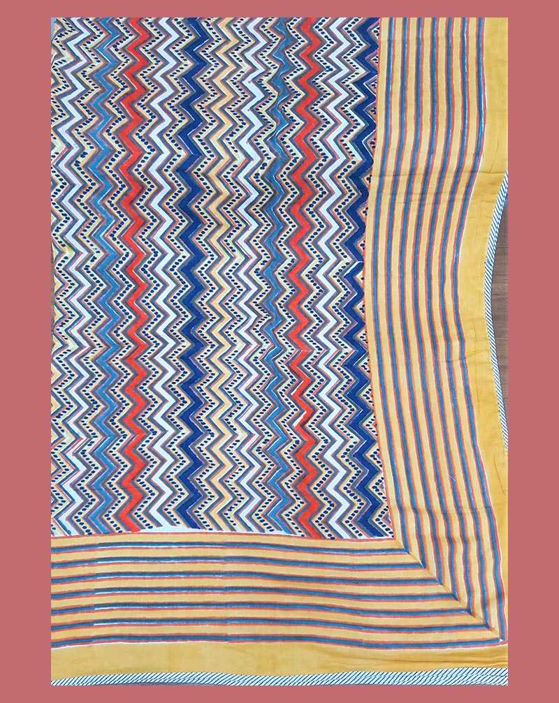 Jaipuri Hand Block Printed Reversible Cotton AC Dohar, 60x90